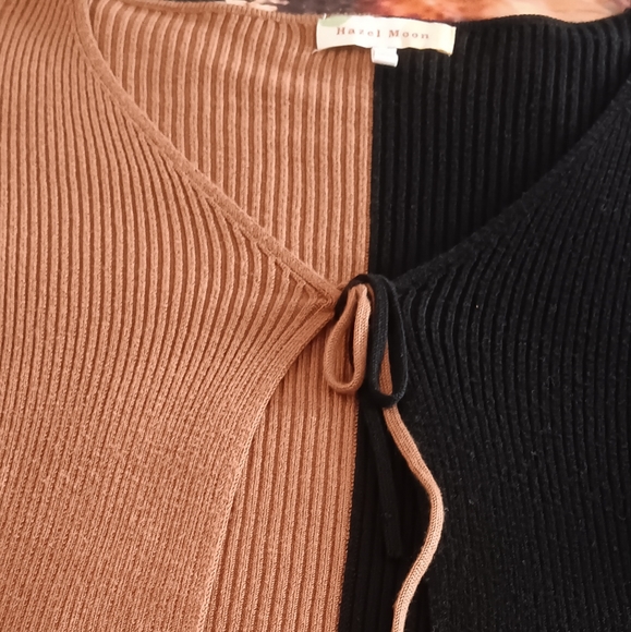 Hazel Moon Women's Tie Front Long Sleeve Rib Knit Shrug Sweaters Cardigan - Picture 14 of 14